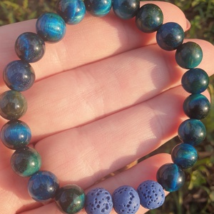 Illatfelhő a csuklódon, illatos ásványkarkötő, lávakő és tigrisszemből - ékszer - karkötő - ásványkarkötő - Meska.hu