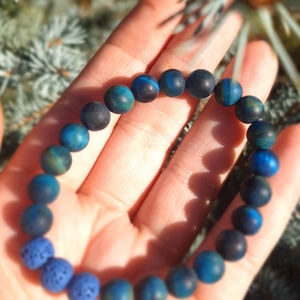 Illatfelhő a csuklódon, illatos ásványkarkötő, lávakő és matt tigrisszemből - ékszer - karkötő - ásványkarkötő - Meska.hu