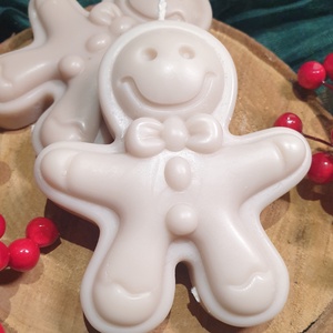 Szójaviasz gyertya mézeskalács alakú, Kellékek & szerszámok, Dekorációs kellékek, Dekorációs gyertya, Gyertya-, mécseskészítés, MESKA