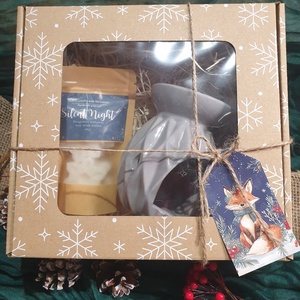 Karácsonyi ajándék doboz, illatviasz és párologtató - Meska.hu