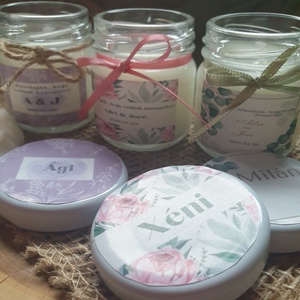 Köszönetajándék,szójaviasz gyertya,esküvő ültető, szabadon variálható 42ml - esküvő - dekoráció - gyertya & gyertyatartó - Meska.hu