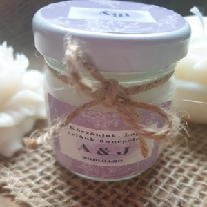 Köszönetajándék,szójaviasz gyertya,esküvő ültető, levendula illattal, 42ml - esküvő - dekoráció - gyertya & gyertyatartó - Meska.hu