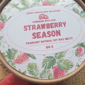 Illatviasz-Strawberry season 100g - otthon & életmód - gyertya, illat, aroma - illatviasz - Meska.hu