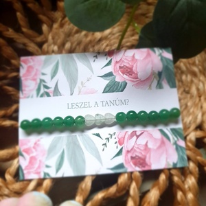 Tanú felkérő ásványkarkötő kártyával - ékszer - karkötő - ásványkarkötő - Meska.hu