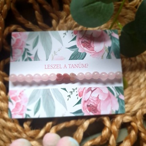 Tanú felkérő ásványkarkötő kártyával - ékszer - karkötő - ásványkarkötő - Meska.hu