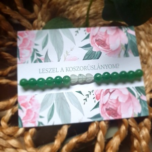 Koszorúslány felkérő ásványkarkötő kártyával - ékszer - karkötő - ásványkarkötő - Meska.hu