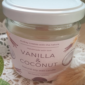 Vanilla Coconut, Otthon & Életmód, Gyertya, illat, aroma, Gyertya, Gyertya-, mécseskészítés, MESKA
