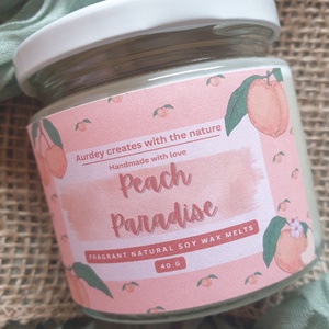 Peach Paradise, Otthon & Életmód, Gyertya, illat, aroma, Gyertya, Gyertya-, mécseskészítés, MESKA