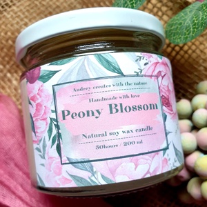 Peony Blossom, Otthon & Életmód, Gyertya, illat, aroma, Gyertya, Gyertya-, mécseskészítés, MESKA