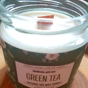 Természetes szójaviasz gyertya-Green Tea - otthon & életmód - gyertya, illat, aroma - gyertya - Meska.hu
