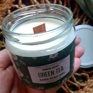 Természetes szójaviasz gyertya-Green Tea - otthon & életmód - gyertya, illat, aroma - gyertya - Meska.hu
