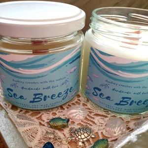 Természetes szójaviasz gyertya-Sea Breeze - Meska.hu