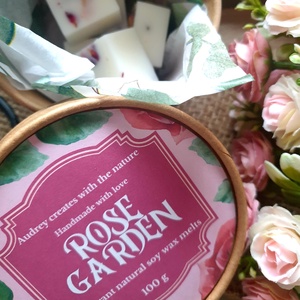 Illatviasz-Rose Garden 100g - otthon & életmód - gyertya, illat, aroma - illatviasz - Meska.hu