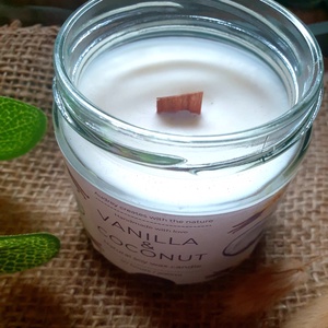Természetes szójaviasz gyertya-Vanilla Coconut - otthon & életmód - gyertya, illat, aroma - gyertya - Meska.hu