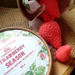 Illatviasz-Strawberry season 100g - otthon & életmód - gyertya, illat, aroma - illatviasz - Meska.hu