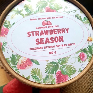 Illatviasz-Strawberry season 100g - otthon & életmód - gyertya, illat, aroma - illatviasz - Meska.hu