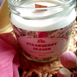 Természetes szójaviasz gyertya-Strawberry Season - otthon & életmód - gyertya, illat, aroma - gyertya - Meska.hu
