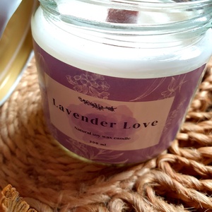 Természetes szójaviasz gyertya-Lavender Love - otthon & életmód - gyertya, illat, aroma - gyertya - Meska.hu