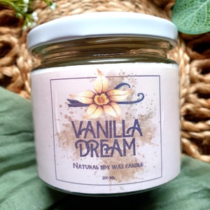 Természetes szójaviasz gyertya-Vanilla Dream  - Meska.hu