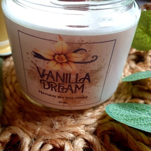 Természetes szójaviasz gyertya-Vanilla Dream  - otthon & életmód - gyertya, illat, aroma - gyertya - Meska.hu