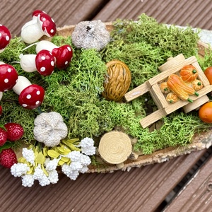 Őszi asztaldísz (talicskával), Otthon & Életmód, Dekoráció, Asztal és polc dekoráció, Asztaldísz, , MESKA