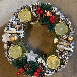 Adventi koszorú  - otthon & életmód - dekoráció - asztal és polc dekoráció - asztaldísz - Meska.hu