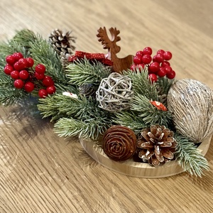 Karácsonyfaág asztaldísz - otthon & életmód - dekoráció - asztal és polc dekoráció - hamutál, öngyújtó, pipa - Meska.hu