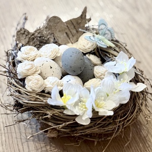 Húsvéti dísz - madárfészek - Meska.hu