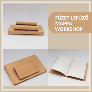 Bőrműves Workshop - Füzetlefűző mappa készítés - Meska.hu
