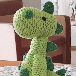Horgolt amigurumi dino, Játék & Sport, 3 éves kor alattiaknak, Alvóka & Rongyi, Horgolás, MESKA
