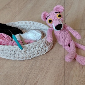 Rózsaszín párduc amigurumi - játék & sport - plüssállat & játékfigura - más figura - Meska.hu