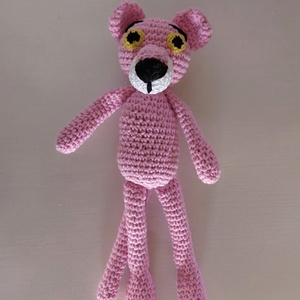 Rózsaszín párduc amigurumi - játék & sport - plüssállat & játékfigura - más figura - Meska.hu