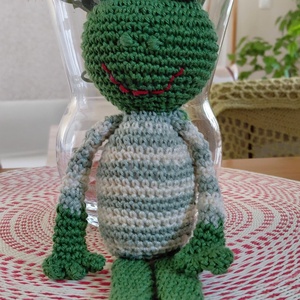 Amigurumi béka - játék & sport - plüssállat & játékfigura - béka - Meska.hu