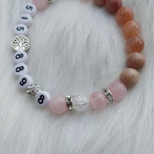 Rózsakvarc  szerelem bevonzása, Grabovoj számos ásvány karkötő.  - Meska.hu