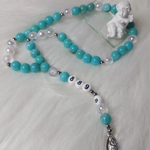 Kék rózsafüzér Szűz Máriával Grabovoj 889 Hála 8 energiával - Meska.hu