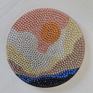 Desert Sunset Collection � Kézzel készített gyémántfestéses hűtőmágnes kollekció (az ár mind a 3 darabot tartalmazza) - otthon & életmód - konyhafelszerelés, tálalás - konyhai dekoráció - hűtőmágnes - Meska.hu