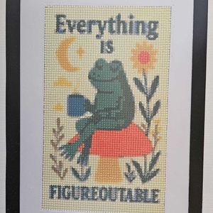 Everything is Figureoutable � Kézzel készített gyémántfestmény keretben (keret nélküli méretek: 14x25 cm) - Meska.hu