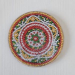 Mandala Harmony � 3 db kézzel készült gyémántfestéses hűtőmágnes szett - otthon & életmód - konyhafelszerelés, tálalás - konyhai dekoráció - hűtőmágnes - Meska.hu
