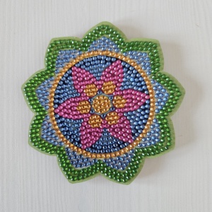 Mandala Harmony � 3 db kézzel készült gyémántfestéses hűtőmágnes szett - otthon & életmód - konyhafelszerelés, tálalás - konyhai dekoráció - hűtőmágnes - Meska.hu