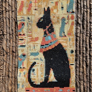 Egyiptomi Árnyék � Kézzel készített gyémántfestmény keretben (14x23 cm) - Meska.hu
