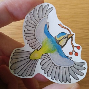 Matrica - Széncinege - otthon & életmód - papír, írószer - matrica, matrica csomag - Meska.hu