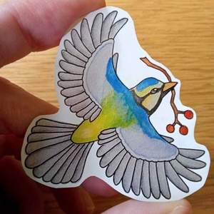 Matrica - Széncinege - otthon & életmód - papír, írószer - matrica, matrica csomag - Meska.hu