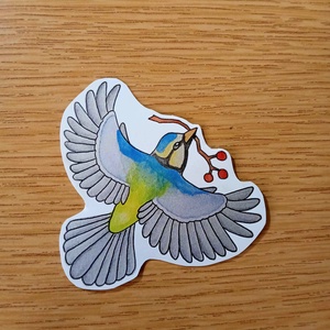 Matrica - Széncinege, Otthon & Életmód, Papír, írószer, Matrica, matrica csomag, Festészet, MESKA