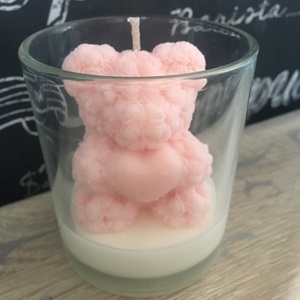 Macis rózsaszín illatgyertya - otthon & életmód - gyertya, illat, aroma - gyertya - Meska.hu
