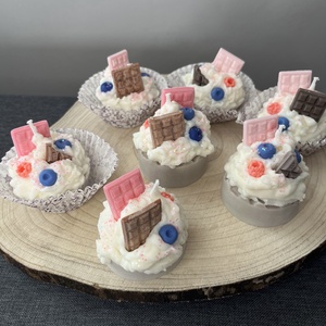 Süti gyertya citrus cupcake illattal - otthon & életmód - gyertya, illat, aroma - gyertya - Meska.hu