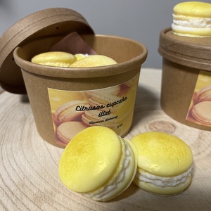 Citrusos cupcake Illatviasz macaron, Otthon & Életmód, Gyertya, illat, aroma, Illatviasz, Gyertya-, mécseskészítés, MESKA