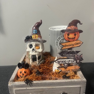 Halloweeni asztaldísz párologtatóval - Meska.hu