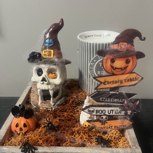 Halloweeni asztaldísz párologtatóval - otthon & életmód - dekoráció - asztal és polc dekoráció - asztaldísz - Meska.hu