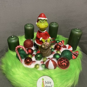 Grincs adventi koszorú - Meska.hu