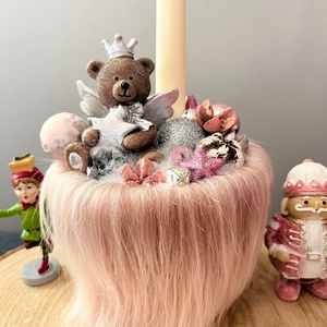 Macis karácsonyi asztaldísz  - Meska.hu